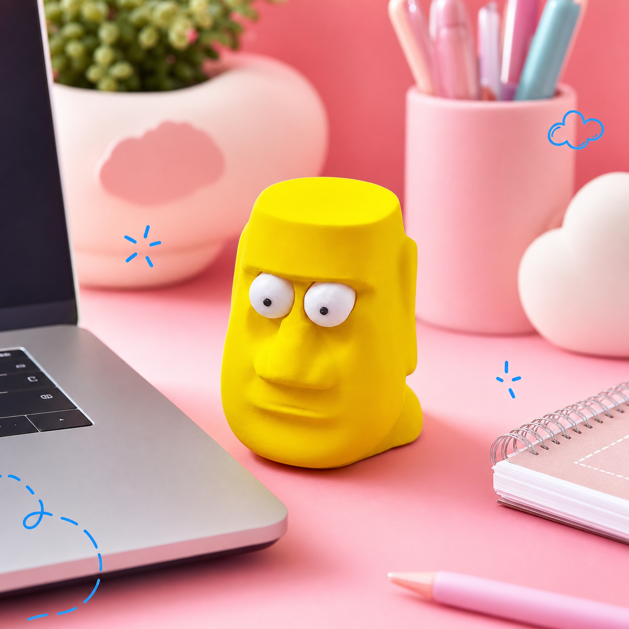 Pop-Eyed Moai Press Toy