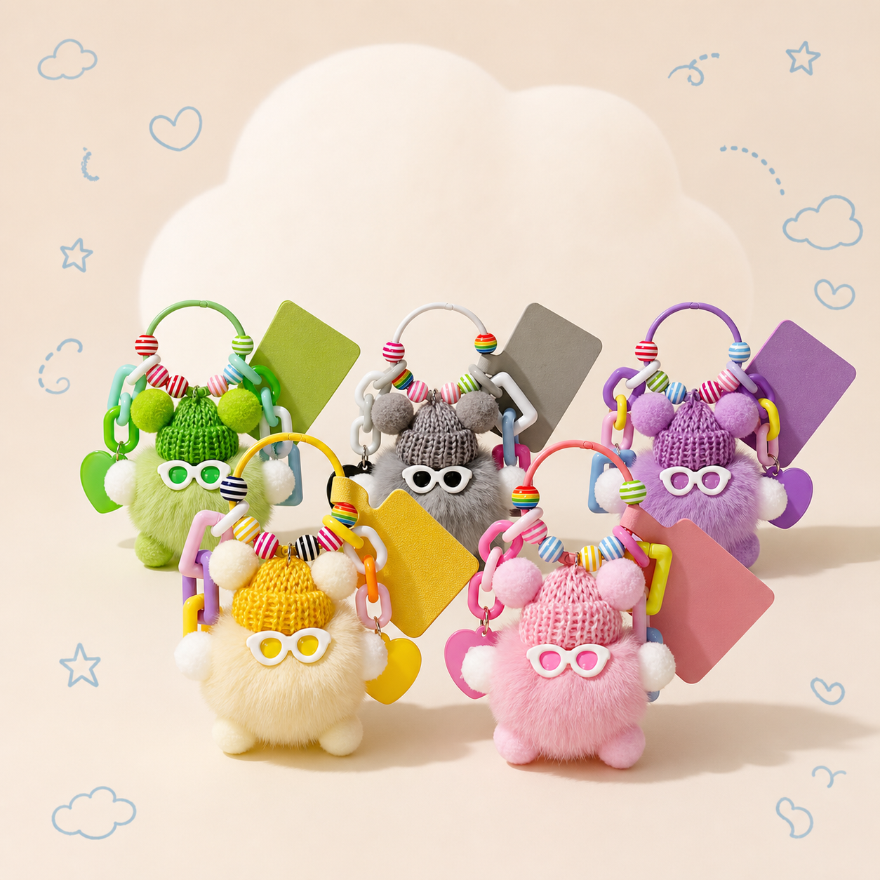 Fluffy Bag Charm