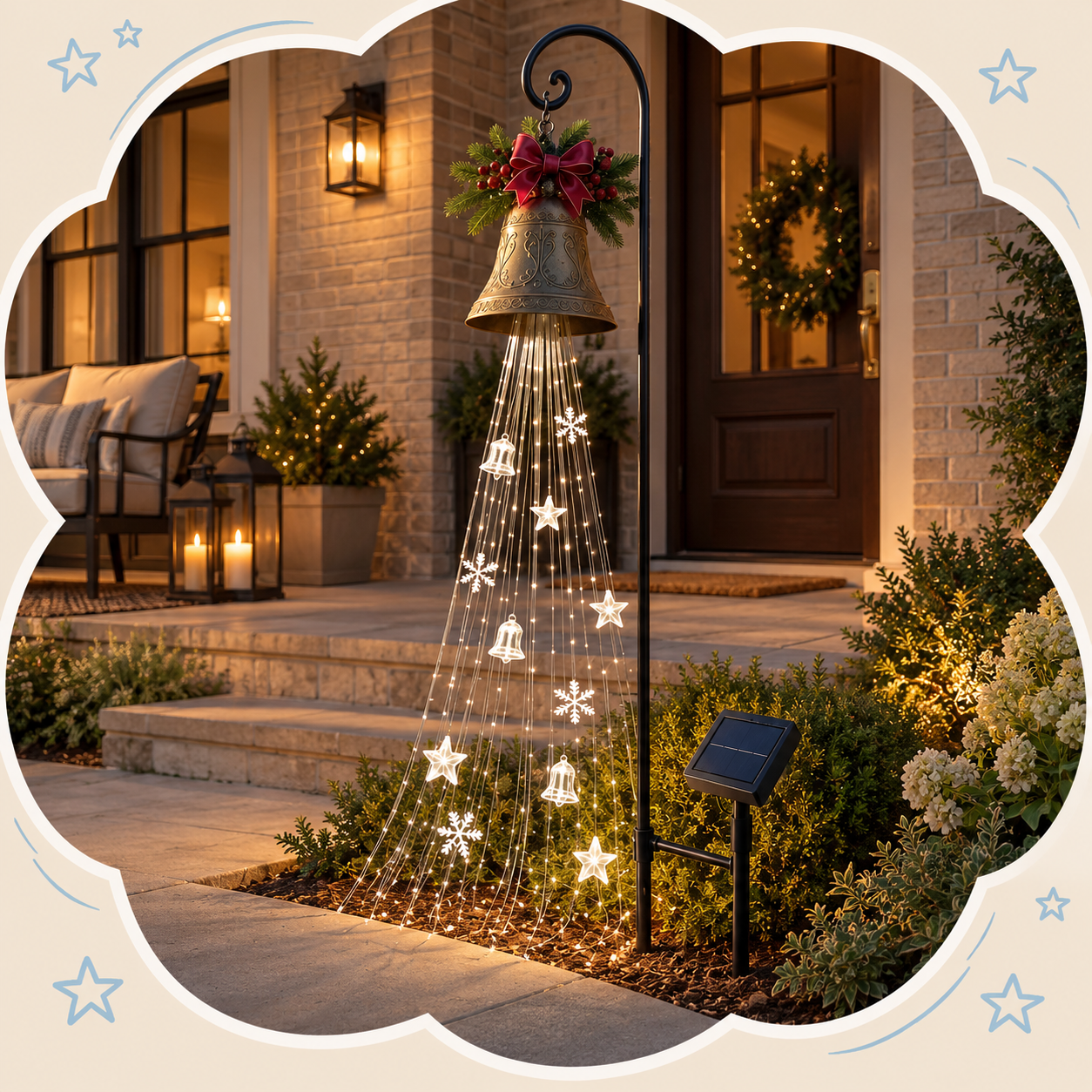 Christmas Bell Cascading-Light Garden Decoration