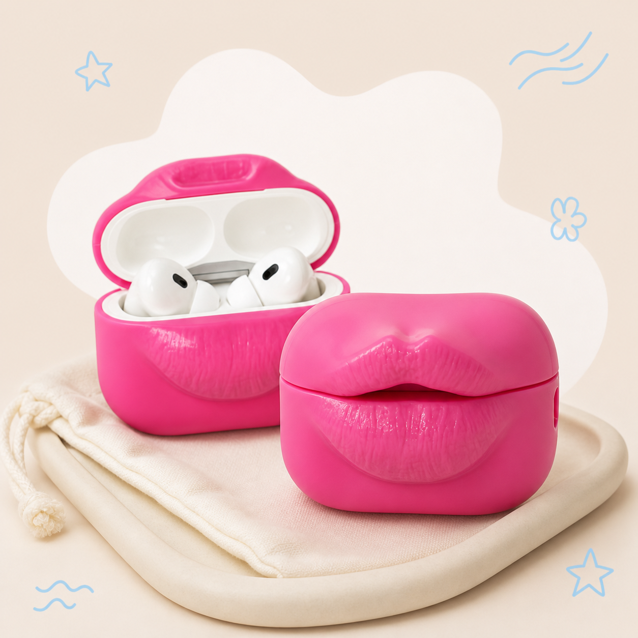 Barbie Lips AirPods Case