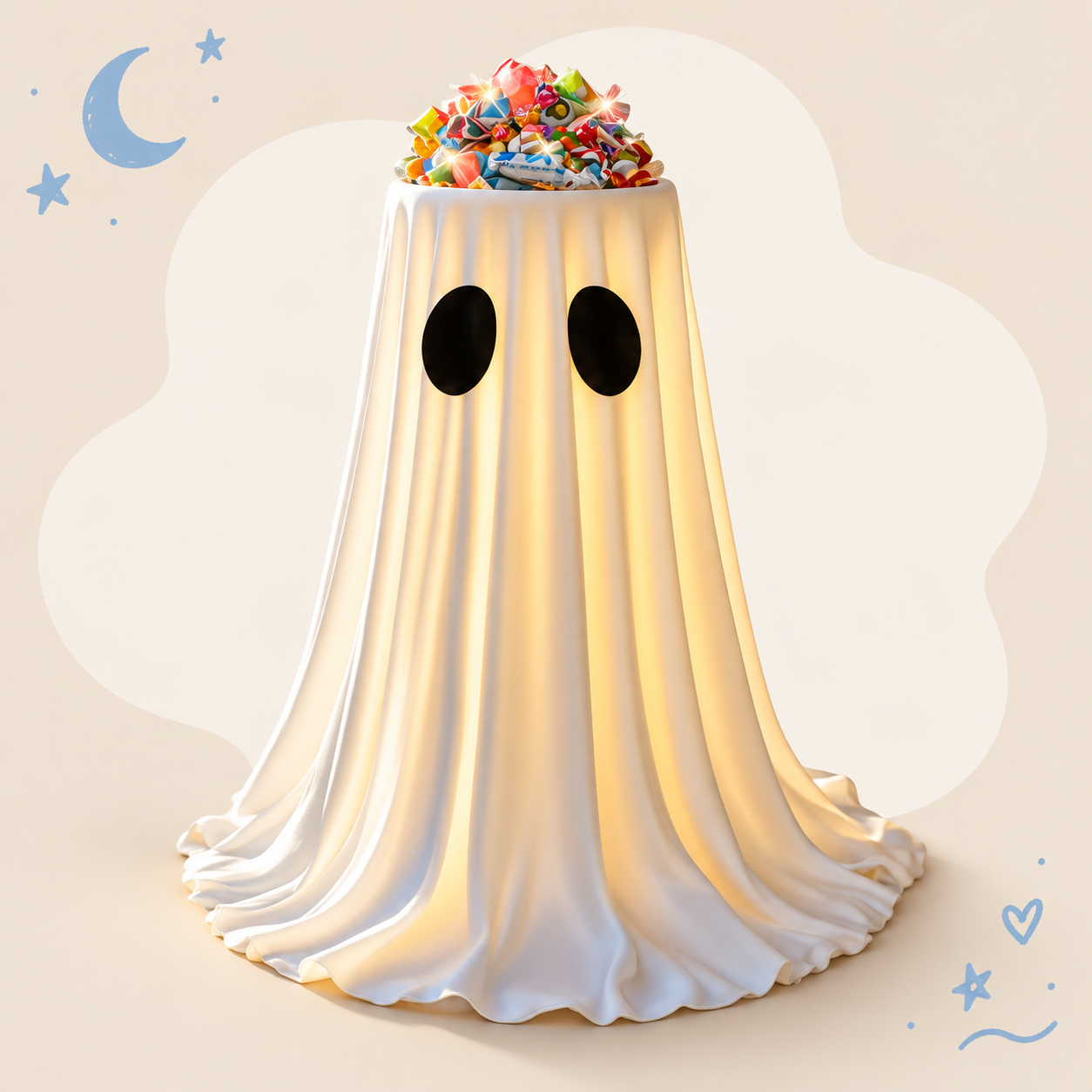 Light-Up Ghost Candy Bowl Stand、
