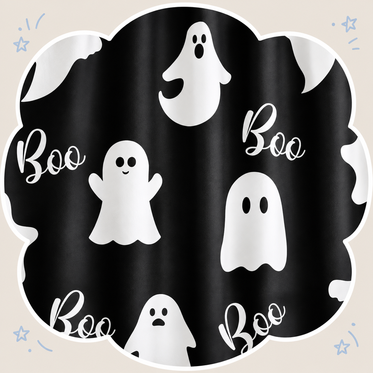 Boo Ghost Halloween Shower Curtain