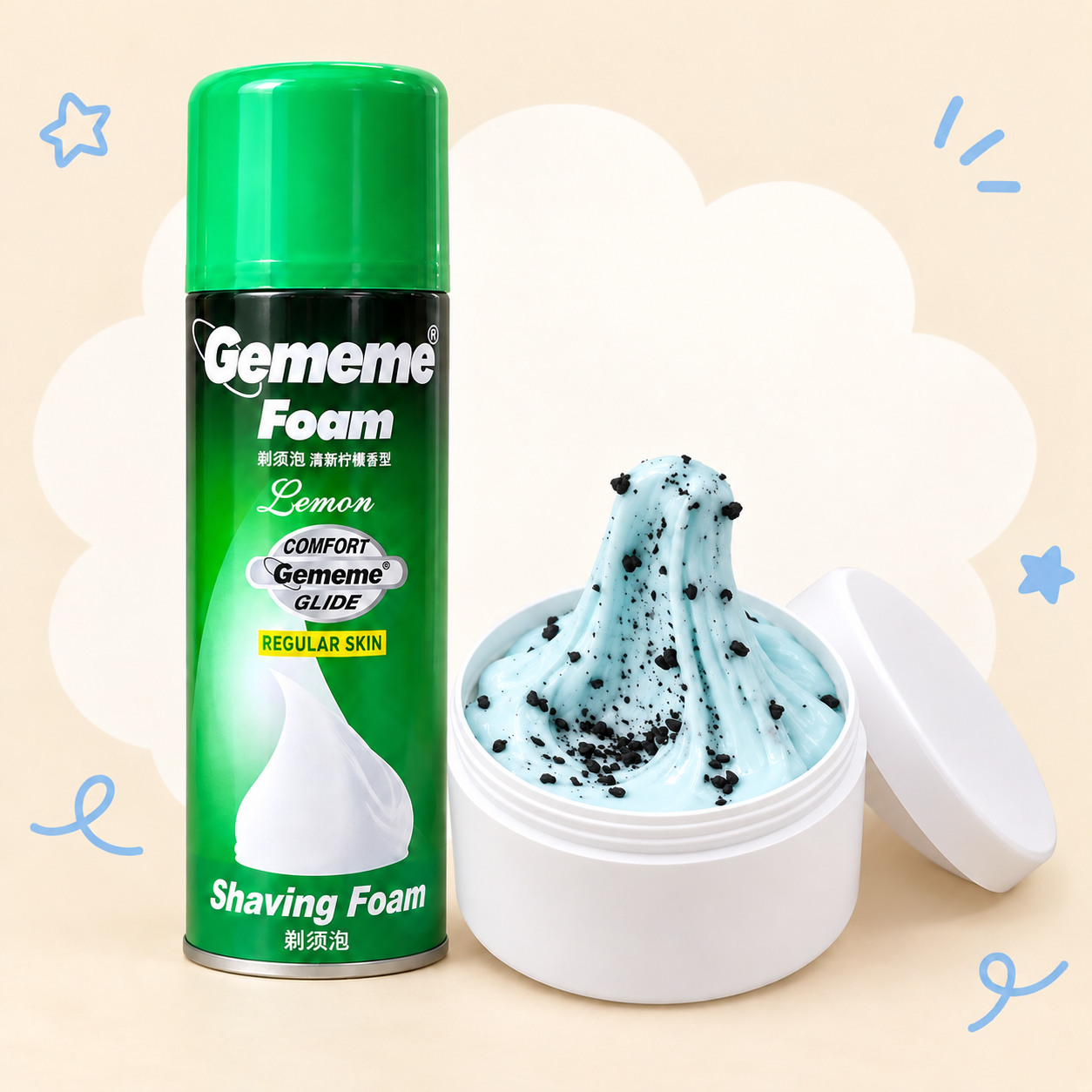 Pastel Butter-Style Slime in a Resealable Jar