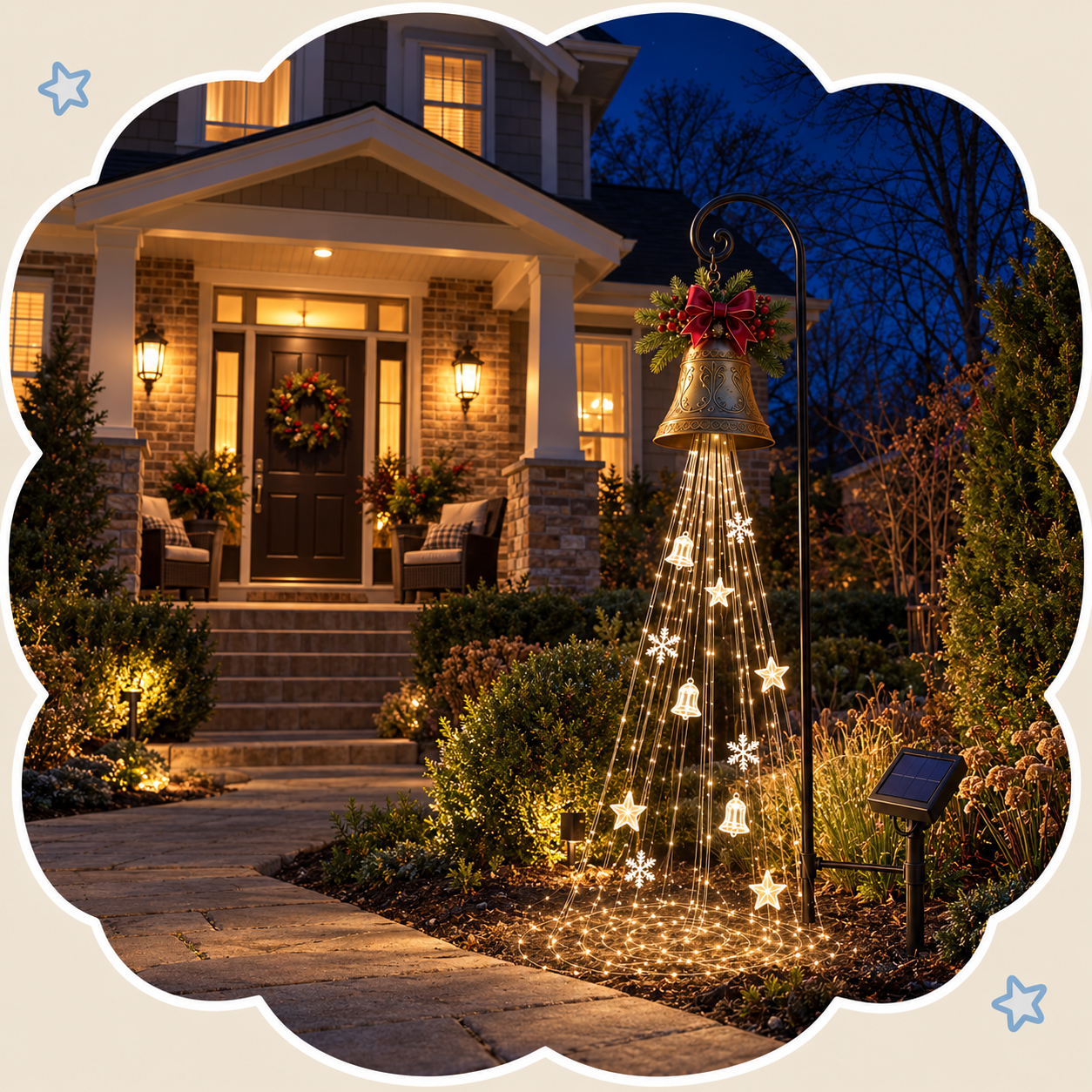 Christmas Bell Cascading-Light Garden Decoration