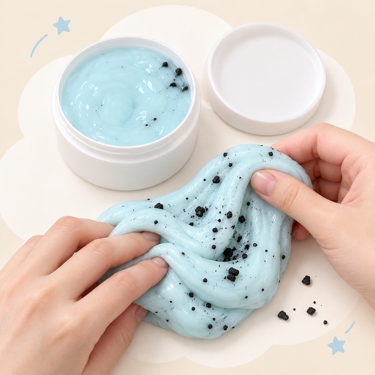 Pastel Butter-Style Slime in a Resealable Jar