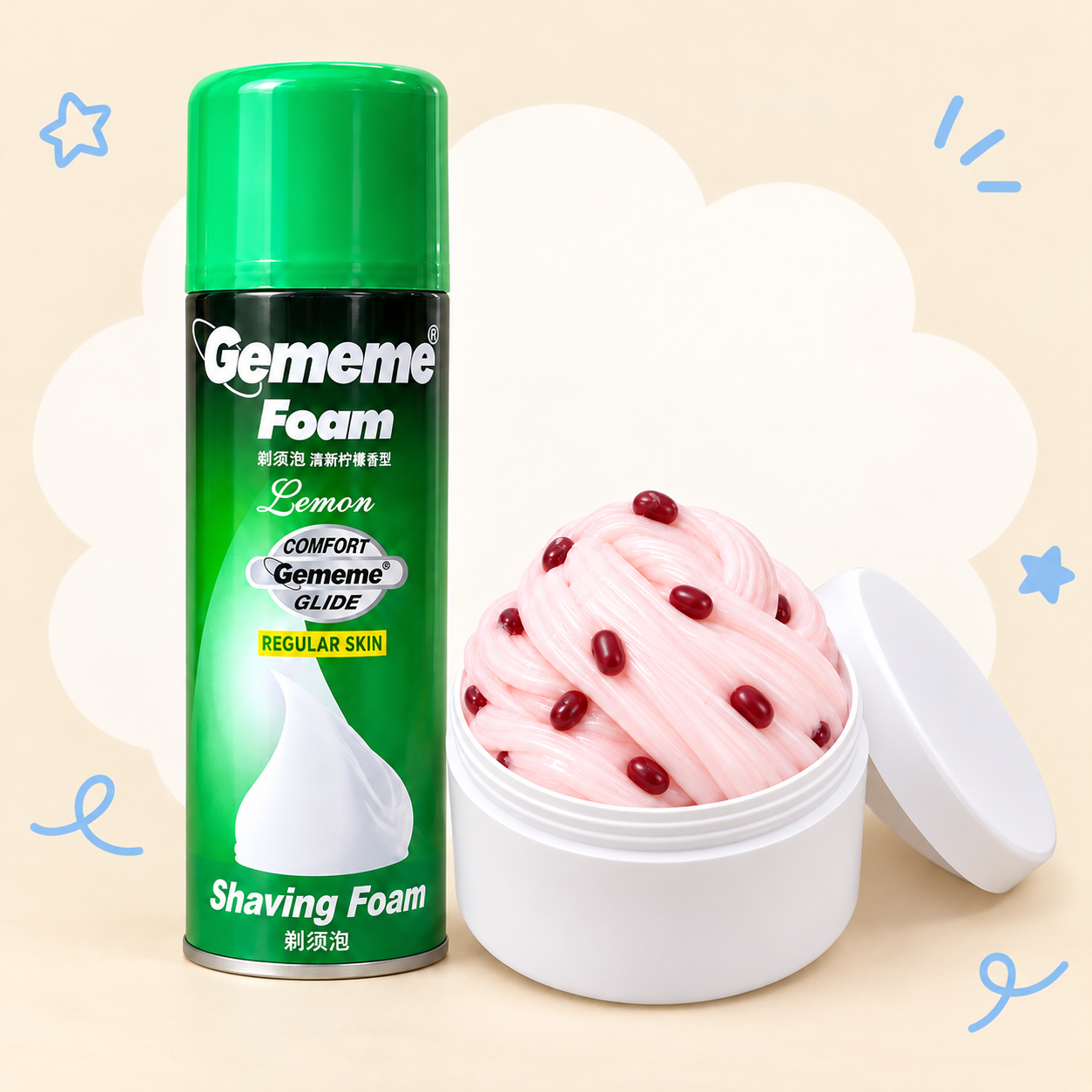 Pastel Butter-Style Slime in a Resealable Jar