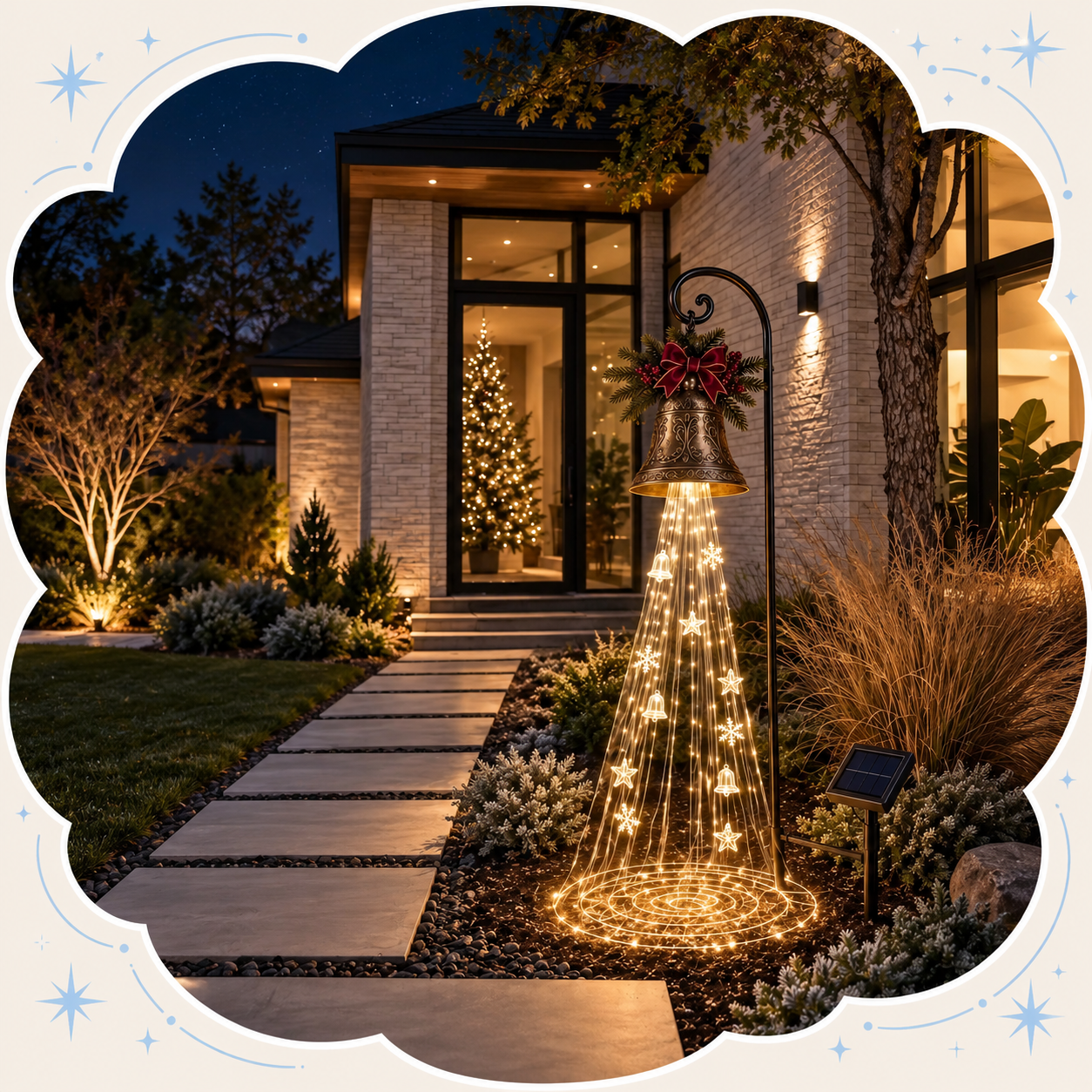 Christmas Bell Cascading-Light Garden Decoration