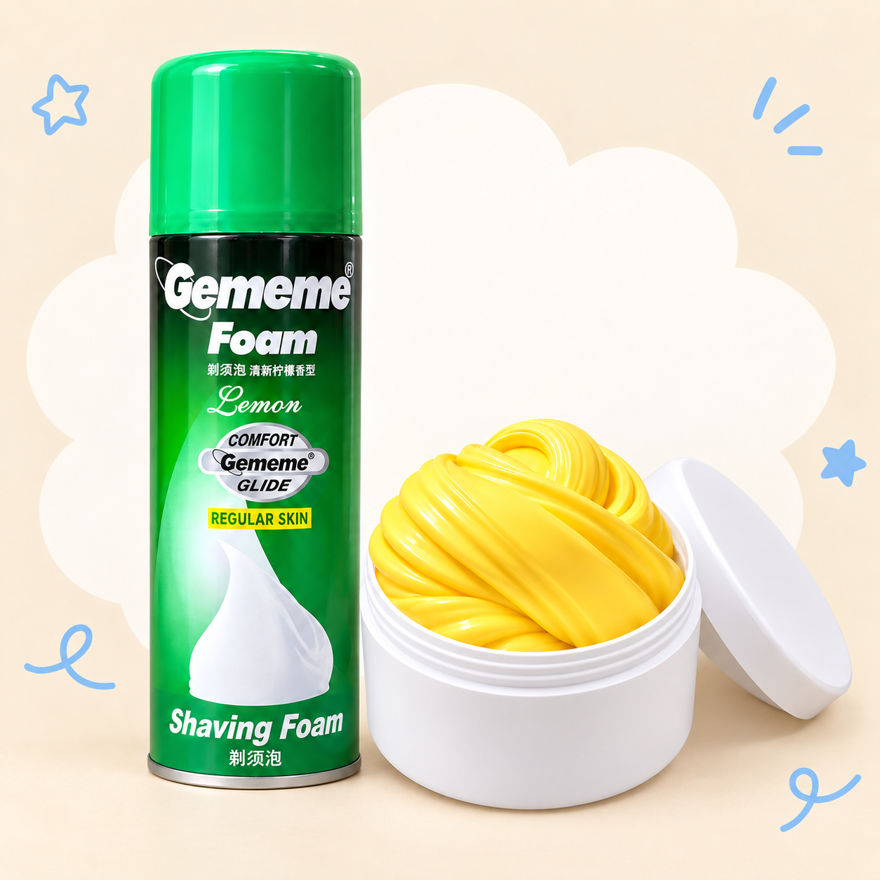 Pastel Butter-Style Slime in a Resealable Jar