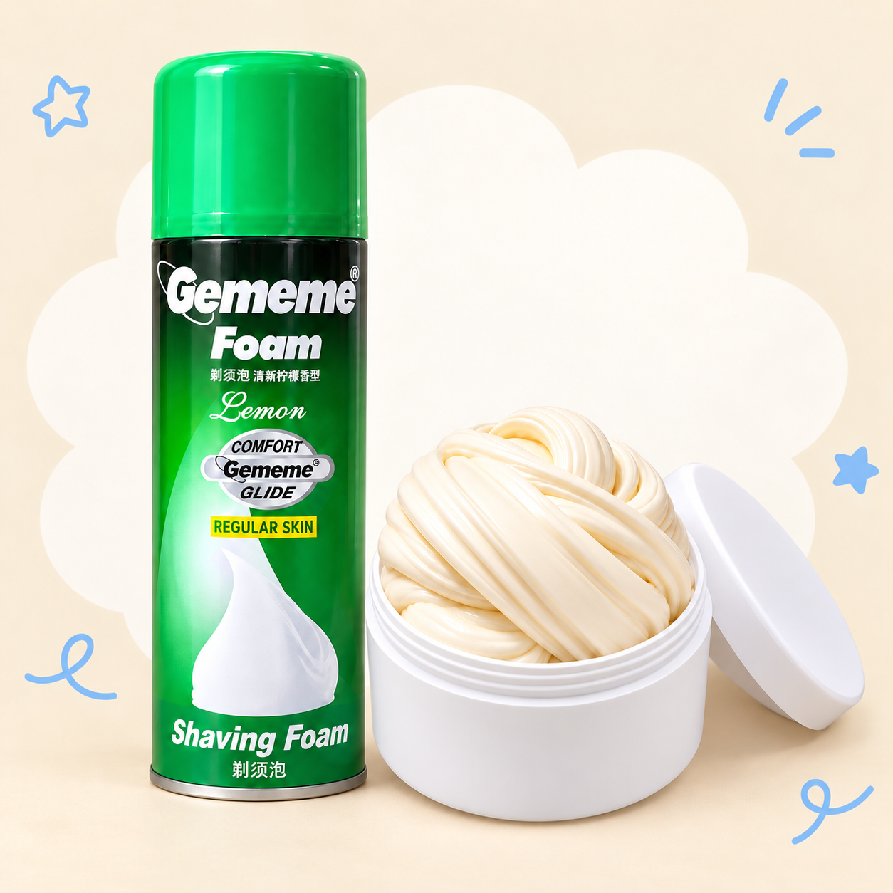 Pastel Butter-Style Slime in a Resealable Jar