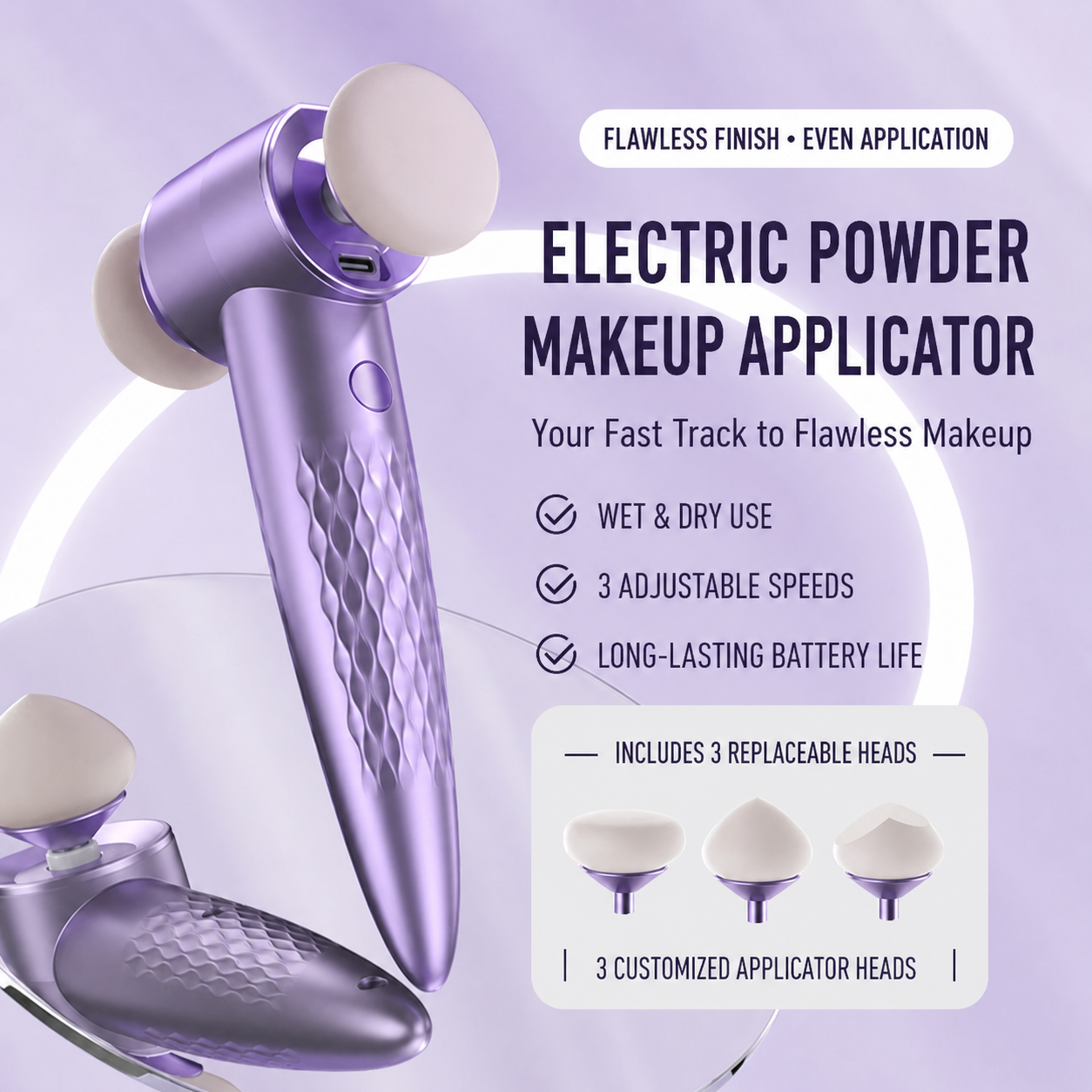 ELECTRIC POWDER MAKEUP APPLICATOR