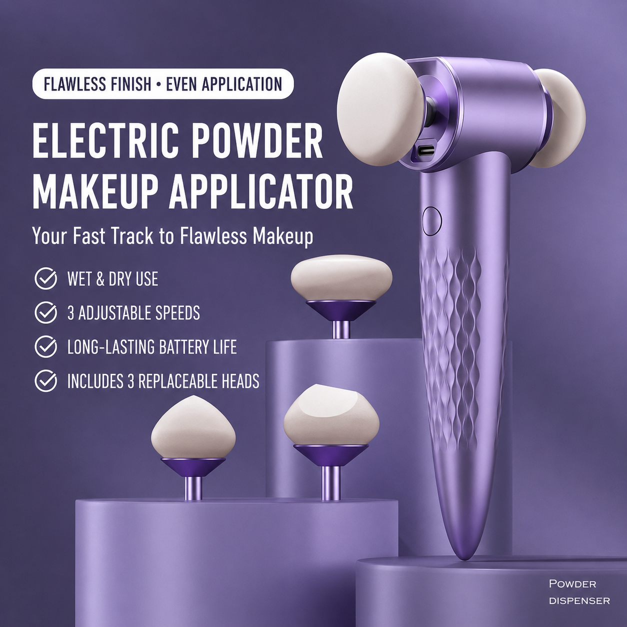 ELECTRIC POWDER MAKEUP APPLICATOR