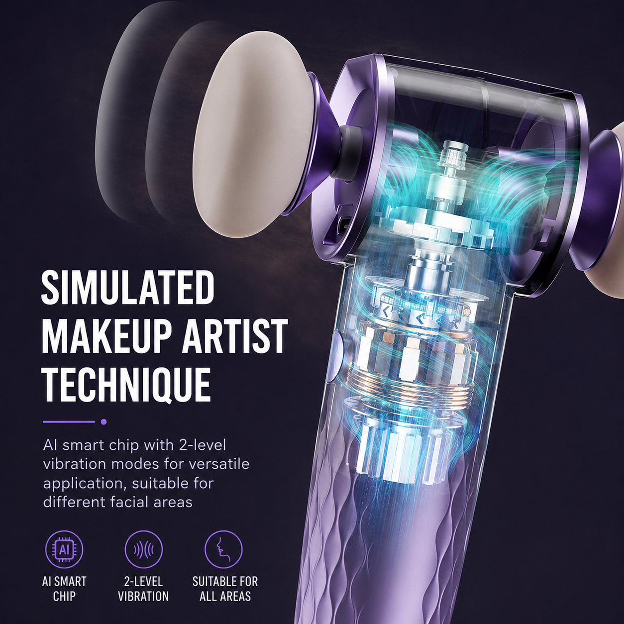 ELECTRIC POWDER MAKEUP APPLICATOR