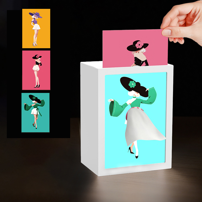 LED Photo Frame Tissue Box