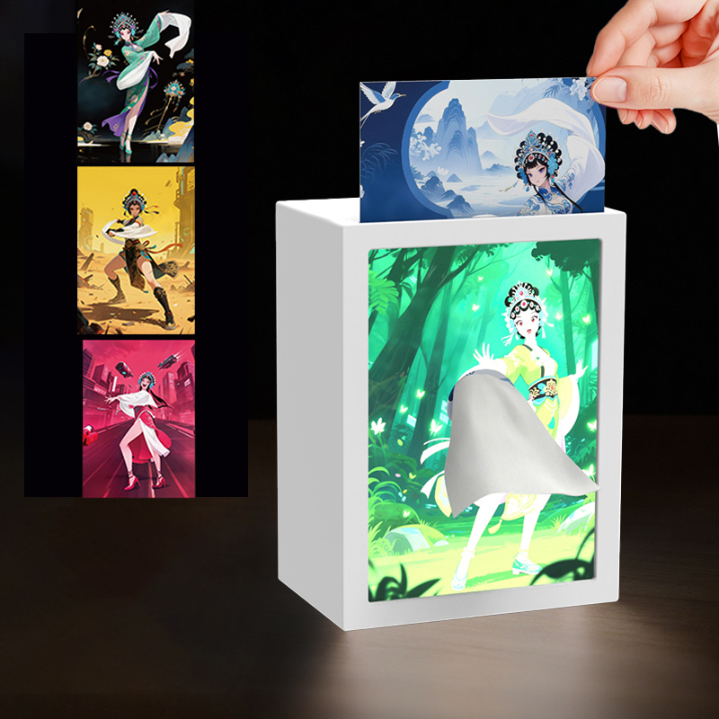 LED Photo Frame Tissue Box
