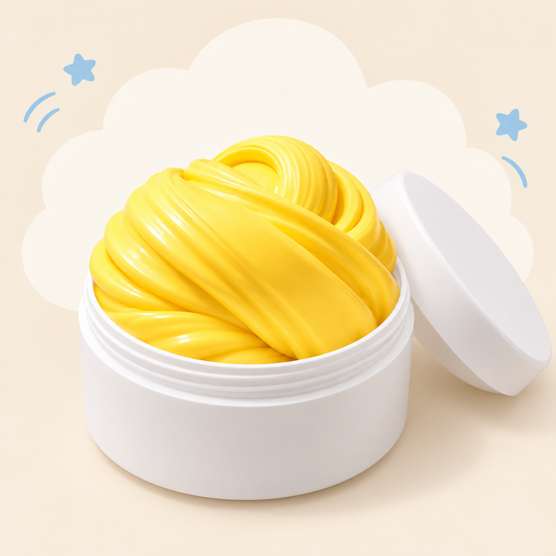 Pastel Butter-Style Slime in a Resealable Jar