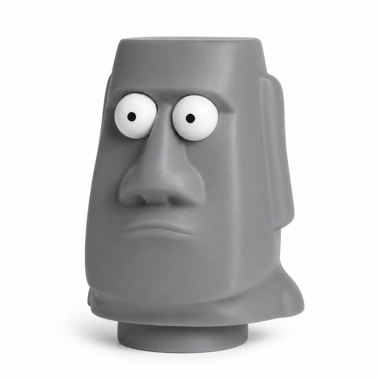 Pop-Eyed Moai Press Toy – 3D Printed Funny Desk Fidget