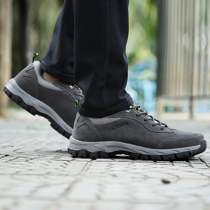 hiking shoes men s vintage solid comfy non slip durable lace details 4