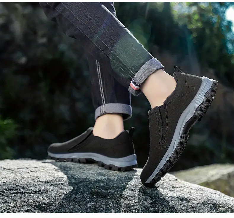 mens breathable lightweight slip on casual shoes outdoor non slip soft sole sneakers spring and summer details 2