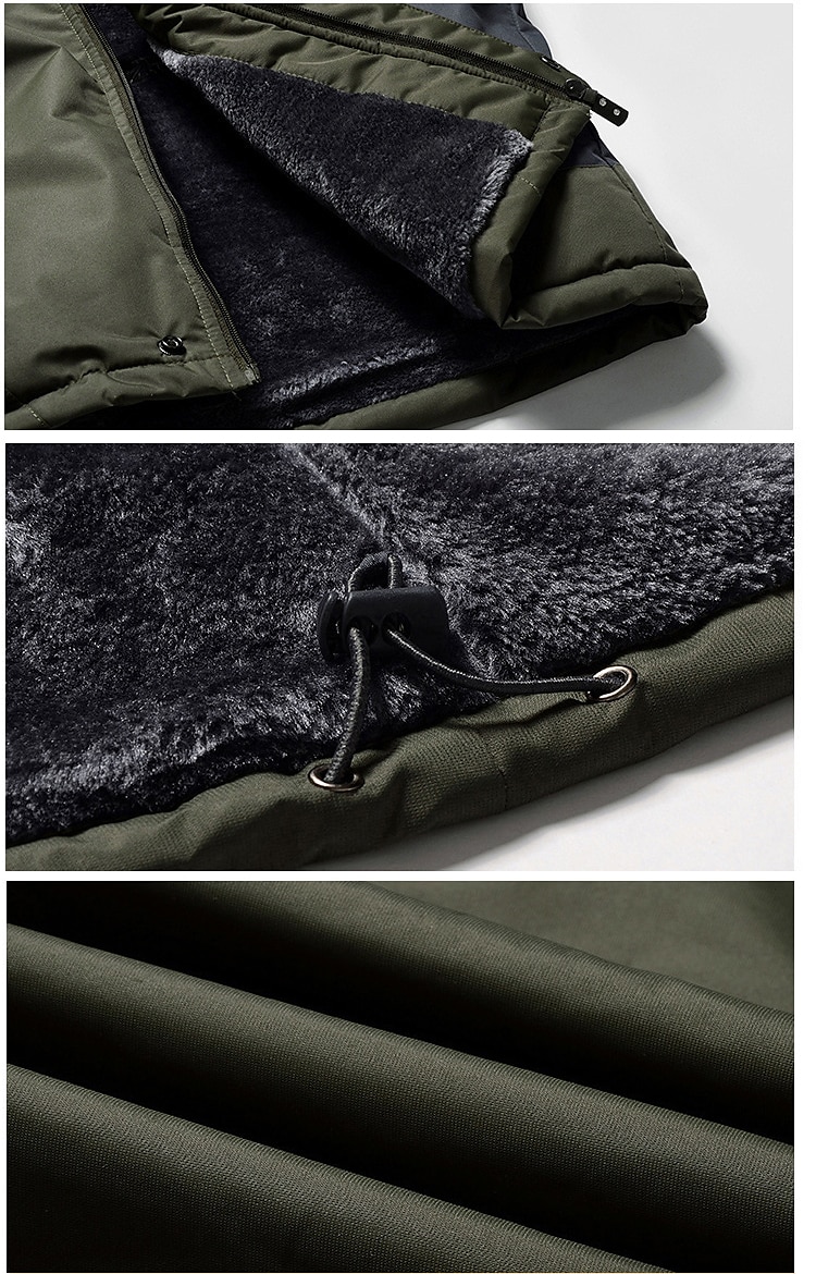 Men's Hoodie Jacket Ski Jacket Hiking Fleece Jacket Winter Outdoor Thermal Warm Fleece Lining Waterproof Windproof Outerwear Windbreaker Softshell Jacket Coat Skiing Ski Snowboard Fishing Black 2024 - $54.99 –P10