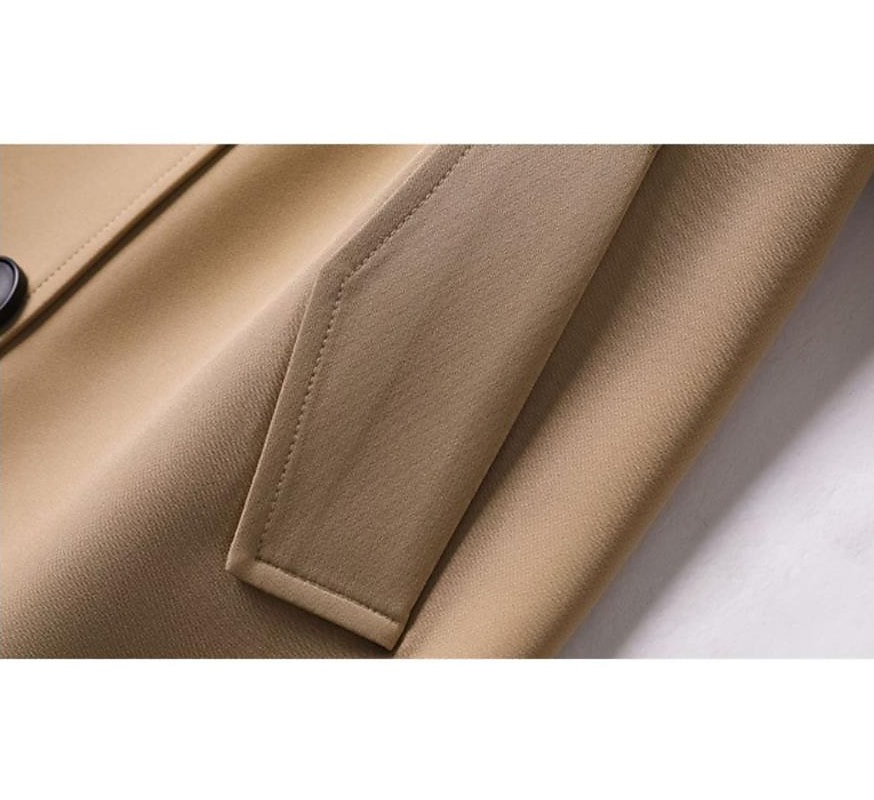 Women's Trench Coat Fall Double Breasted Lapel Long Coat with Belt Winter Warm Windproof Jacket with Pockets Maillard Black Blue Camel Beige Daily S M L XL XXL 3XL 2024 - $49.99 –P2