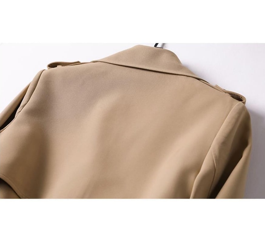 Women's Trench Coat Fall Double Breasted Lapel Long Coat with Belt Winter Warm Windproof Jacket with Pockets Maillard Black Blue Camel Beige Daily S M L XL XXL 3XL 2024 - $49.99 –P4