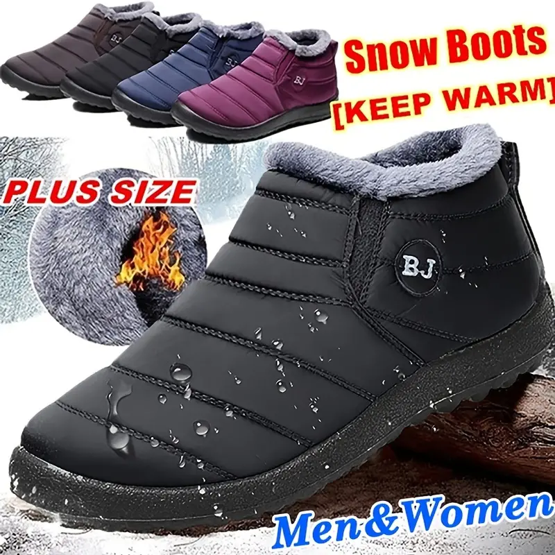 mens hiking boots waterproof warm durable comfortable for fall winter outdoor activities details 1