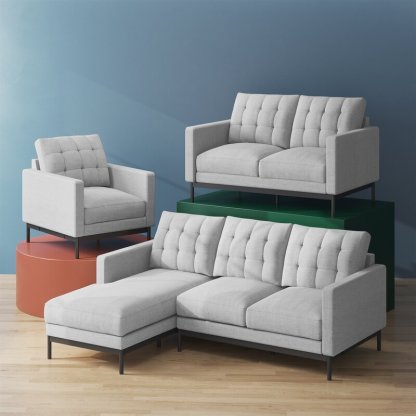 Thompson 77.6′ Wide Reversible Modular Sofa & Chaise