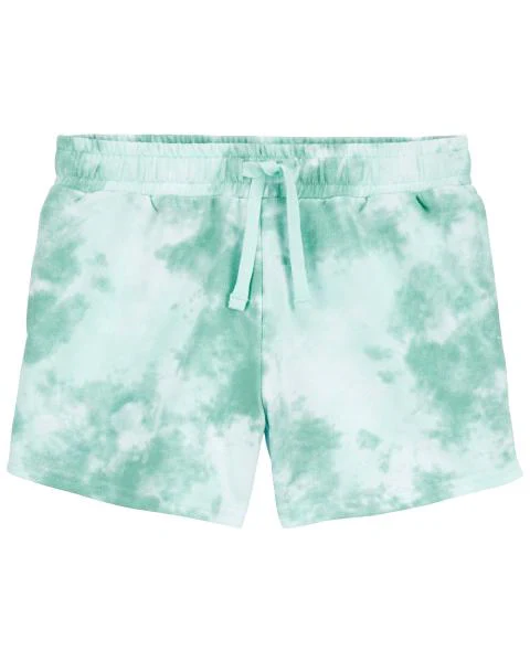 Carter's Kid Floral Pocket Tee with Tie-Dye Pull-On French Terry Shorts
