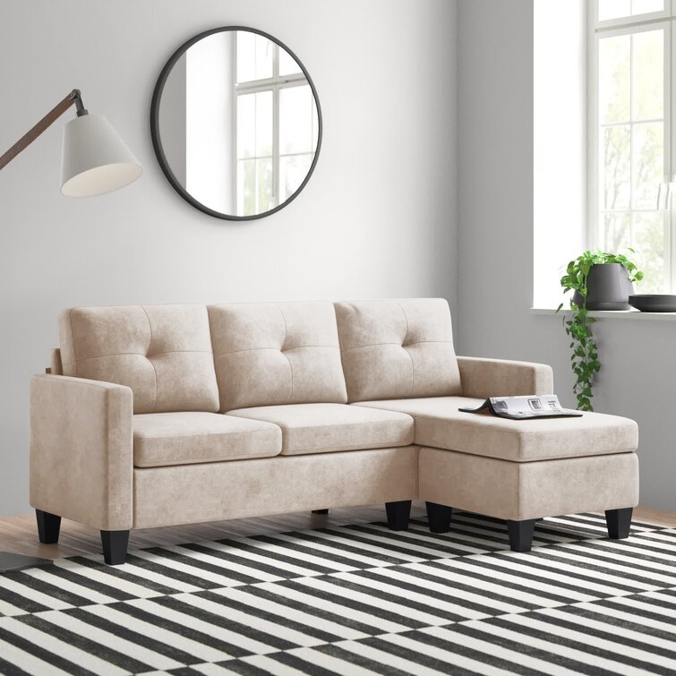 Almendarez 77 ′Wide Reversible Modular Sofa & Chaise With Ottoman