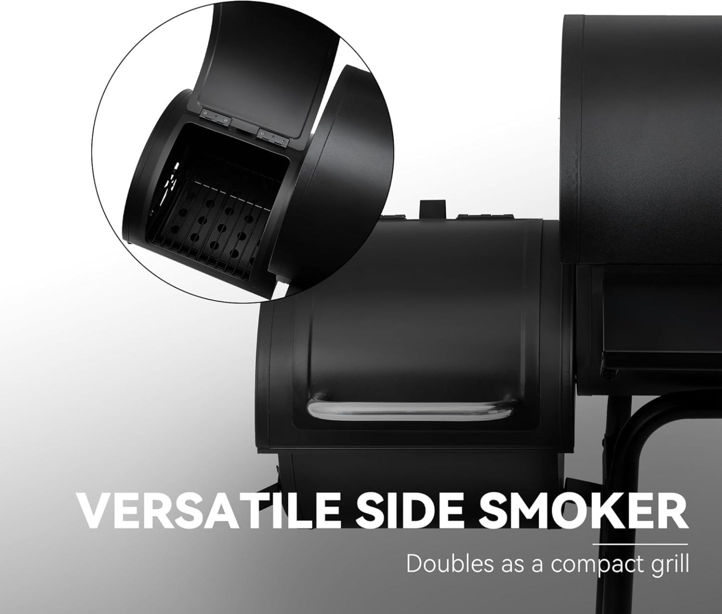 Royal Gourmet CC1830S BBQ Charcoal Grill and Offset Smoker | 823 Square Inch cooking surface