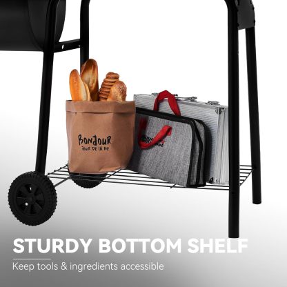 Royal Gourmet CC1830S BBQ Charcoal Grill and Offset Smoker | 823 Square Inch cooking surface