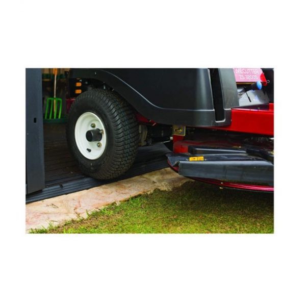 7.5 7 Large Resin Outdoor Storage Shed Kit C Perfect to Store Patio Furniture, Garden Tools, Bike Accessories, and Lawn Mower, Mahogany Brown