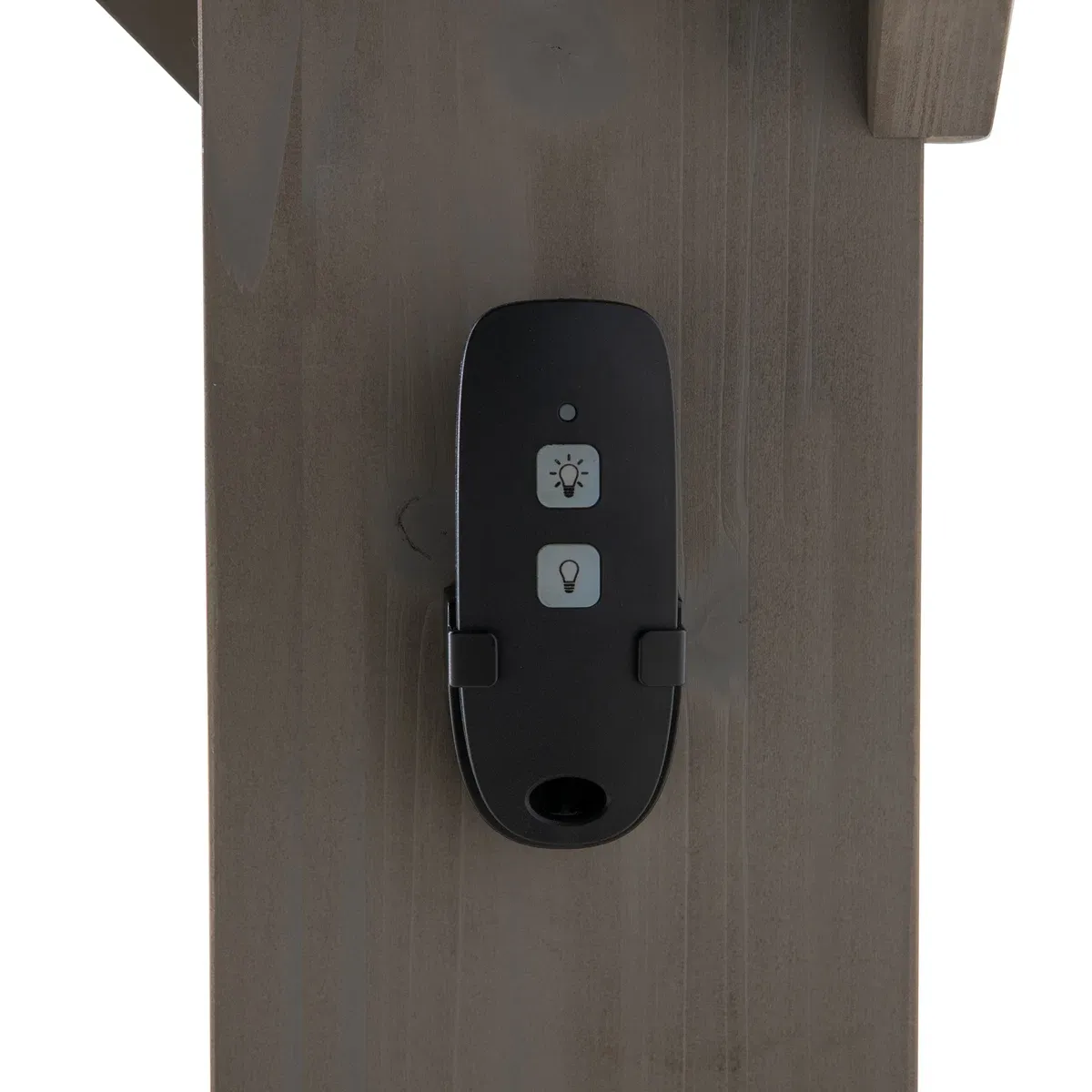 Sunjoy 11 x 13 Grayden Wood Gazebo , Outdoor Patio Solar Powered Hardtop Gazebo with One-Tier Metal Roof, LED Light and Ceiling Hook