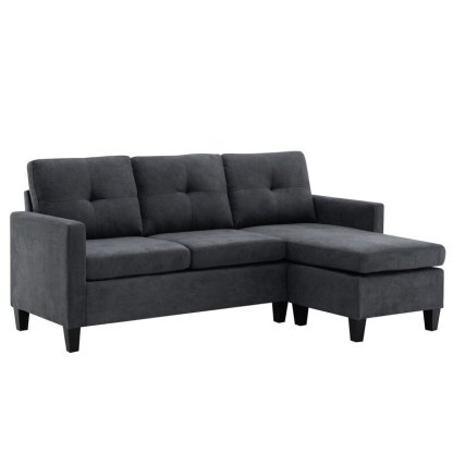 Almendarez 77 ′Wide Reversible Modular Sofa & Chaise With Ottoman