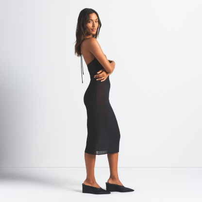 HALTER MIDI SLIP DRESS