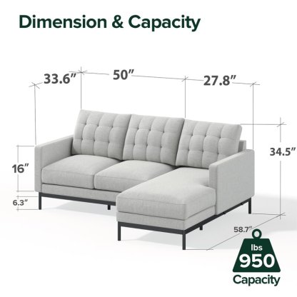 Thompson 77.6′ Wide Reversible Modular Sofa & Chaise
