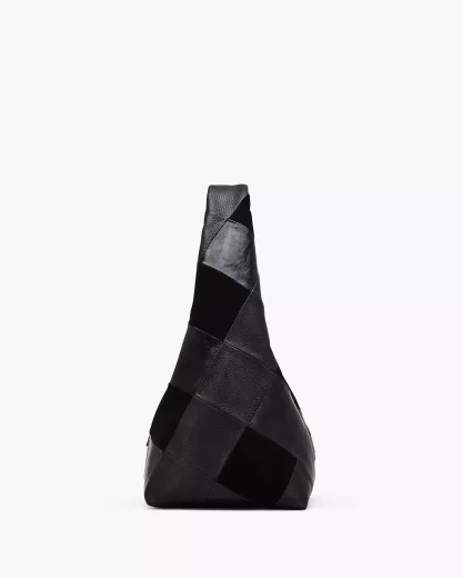 The Suede Patchwork Sack Bag