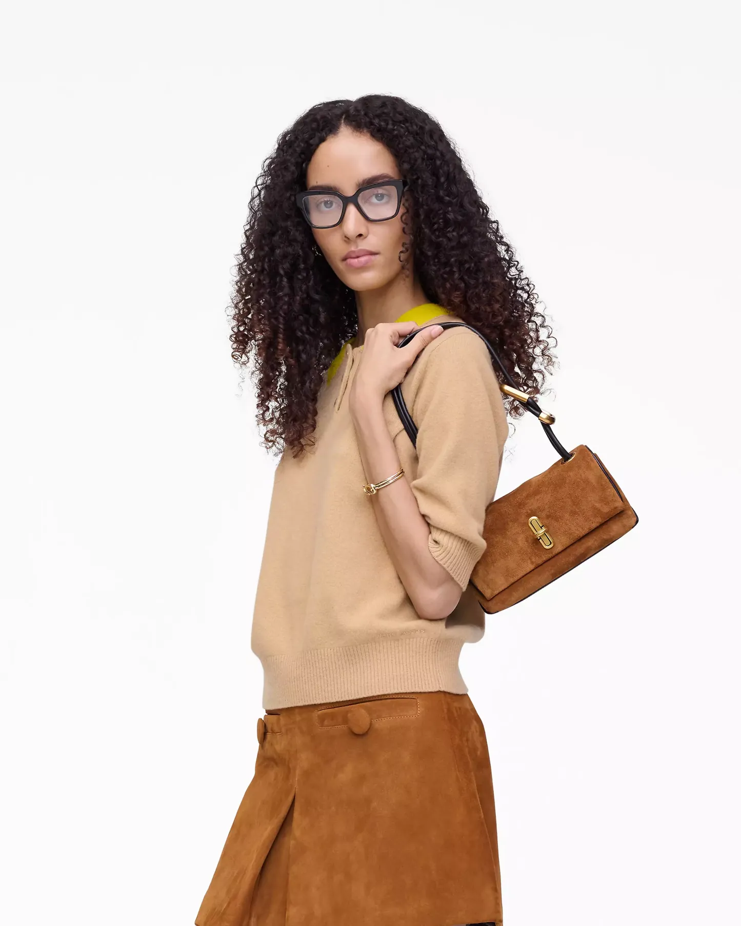 The Suede Mini Dual Shoulder Bag