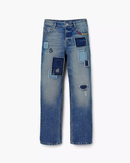 Patchwork Straight Jean