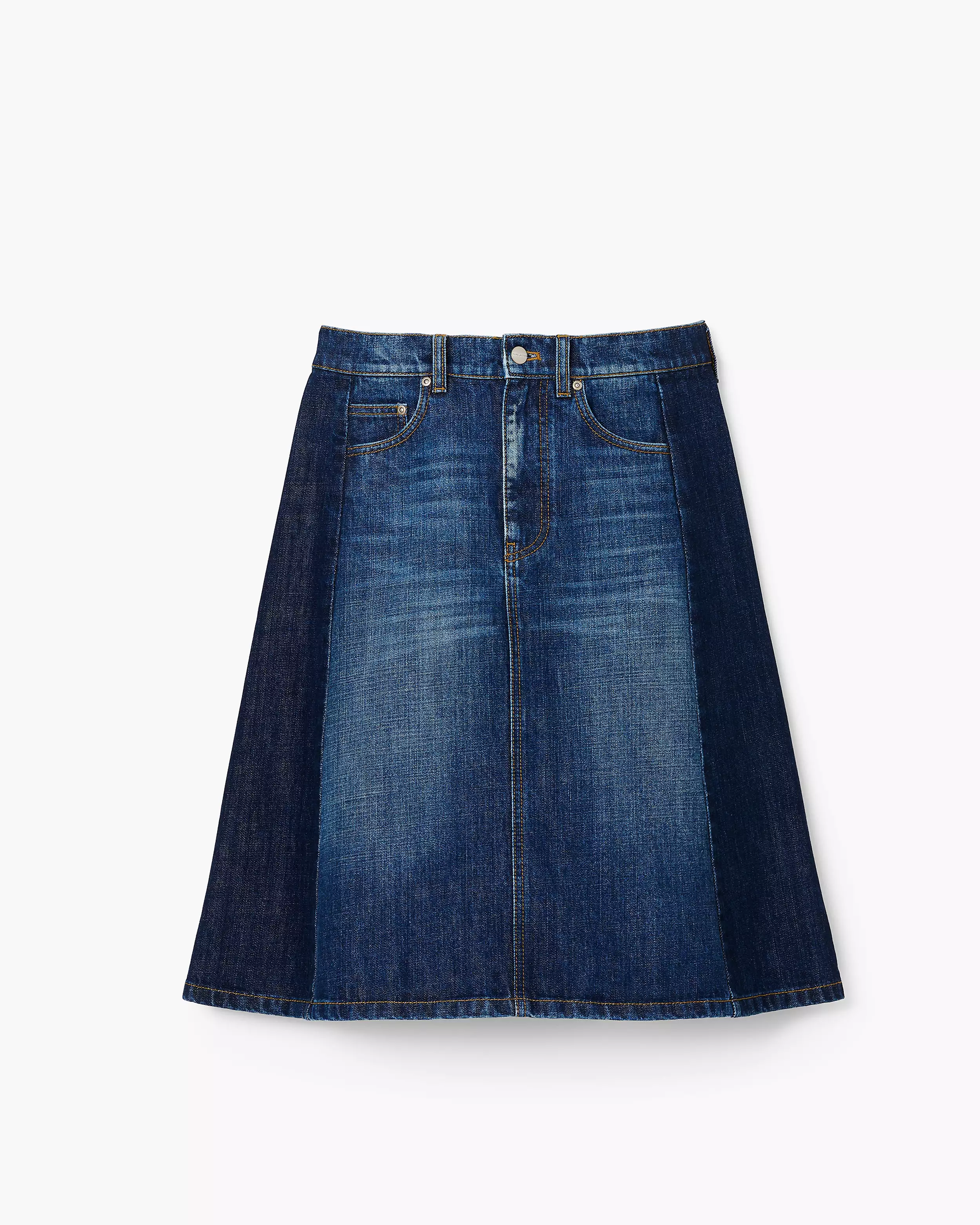 Two Tone Shadow Denim Skirt