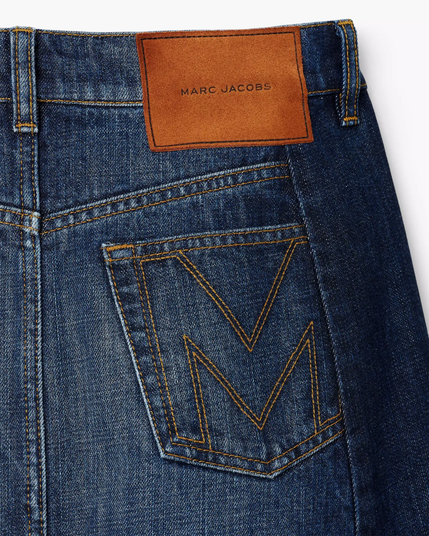 Two Tone Shadow Denim Skirt