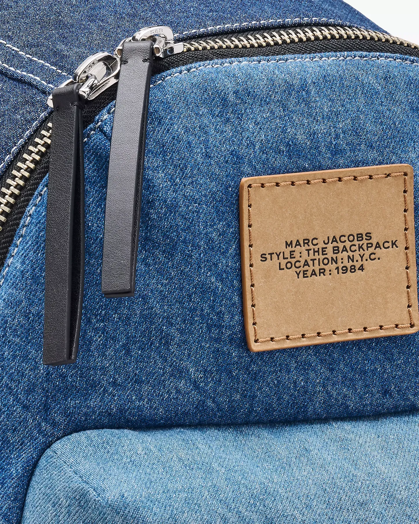 The Biker Colorblock Denim Large Backpack