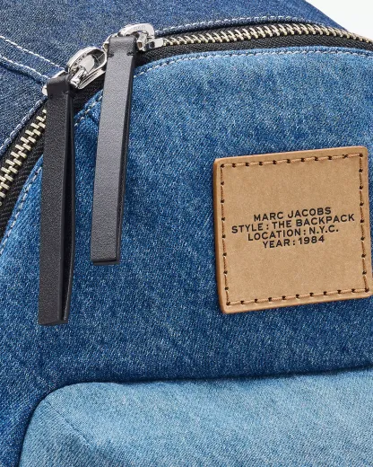 The Biker Colorblock Denim Large Backpack