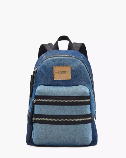 The Biker Colorblock Denim Large Backpack