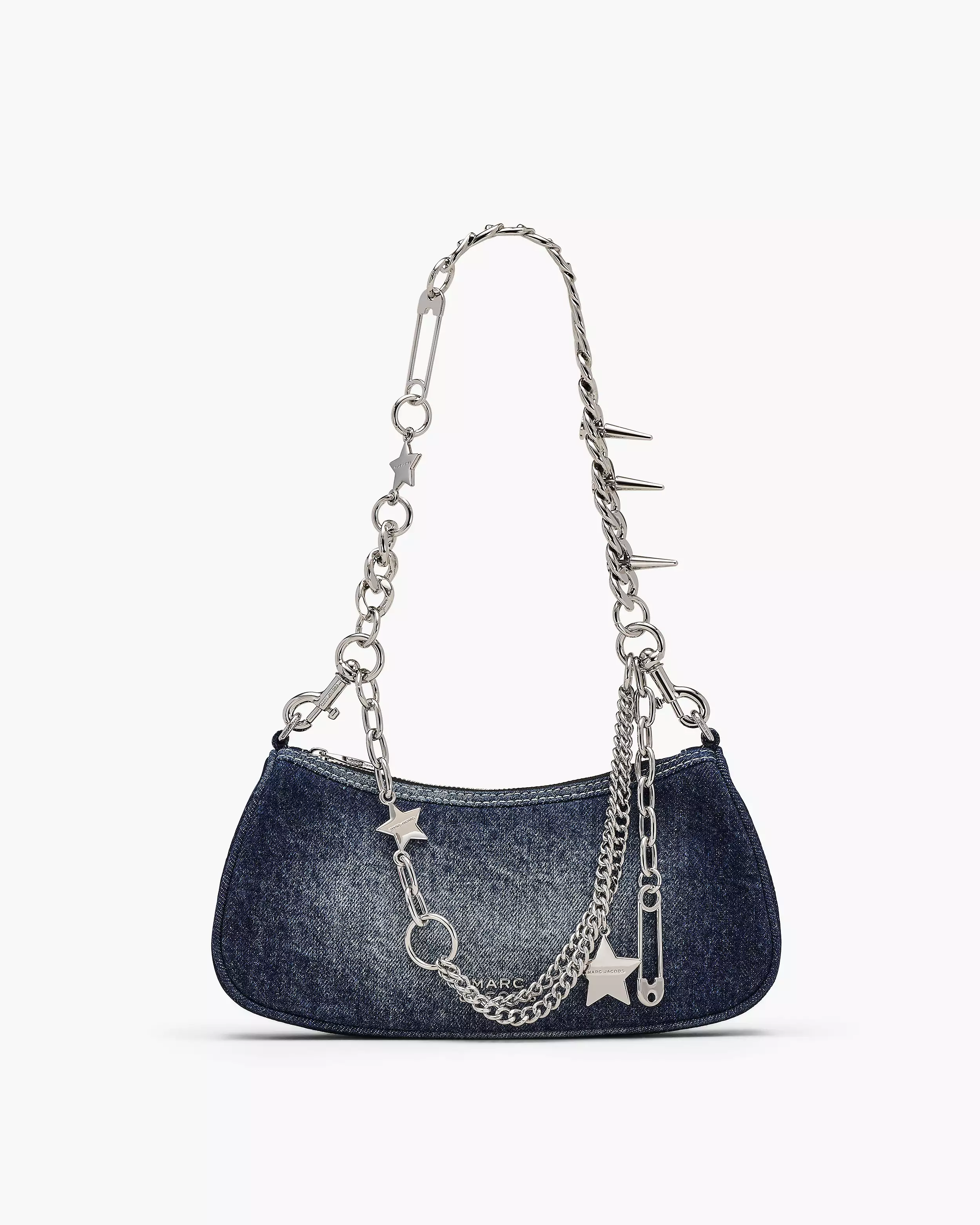 The Faded Denim Charm Shoulder Bag