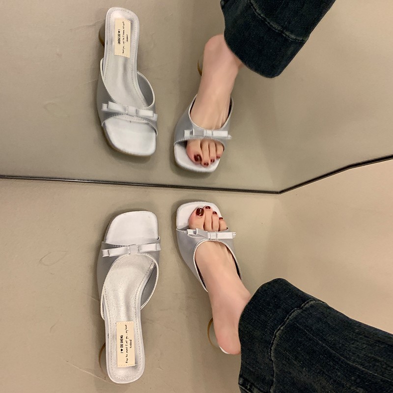 French-Style "Gentle Evening Breeze" Fairy-Style Slide Sandals