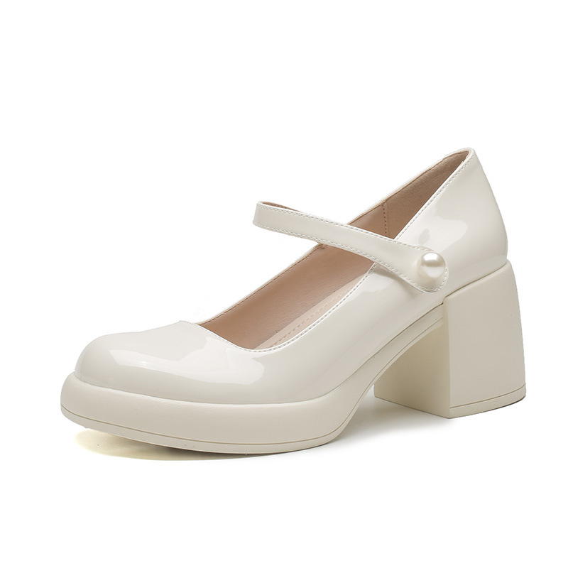 French-Style Block-Heel Mary Janes