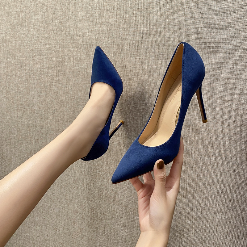 Suede Pointed-Toe Stiletto Pumps