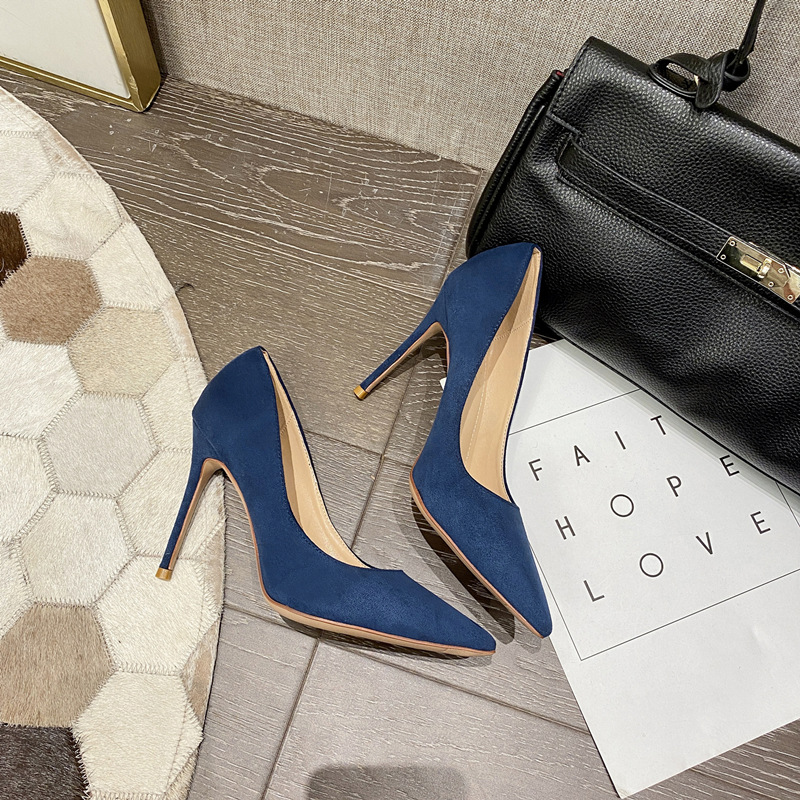 Suede Pointed-Toe Stiletto Pumps