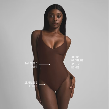 CORE SCULPT PLUNGE THONG BODYSUIT
